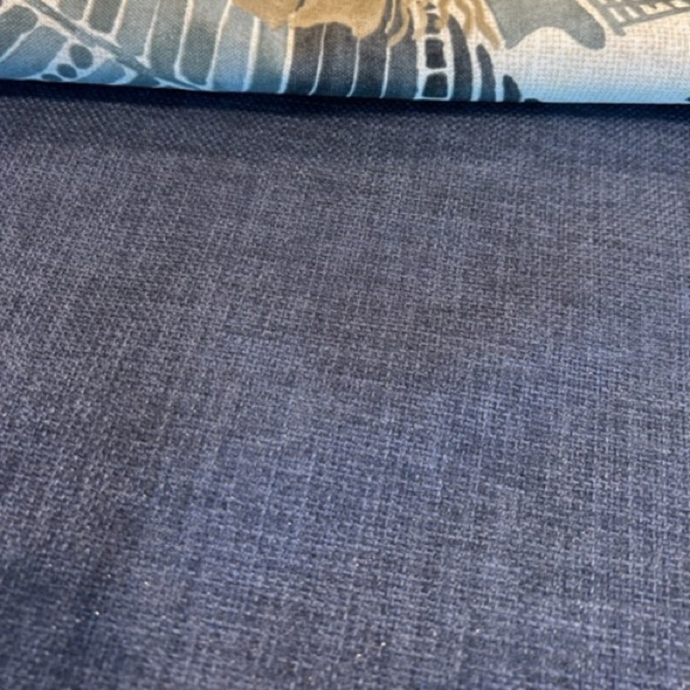 Blue Solarium Outdoor Fabric 2 yards Rave Indigo